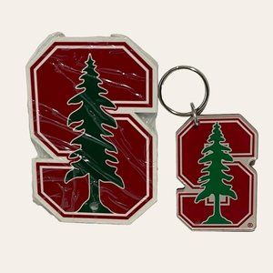 Stanford University Cardinal Refrigerator Magnet & Key Chain College Logo Mascot